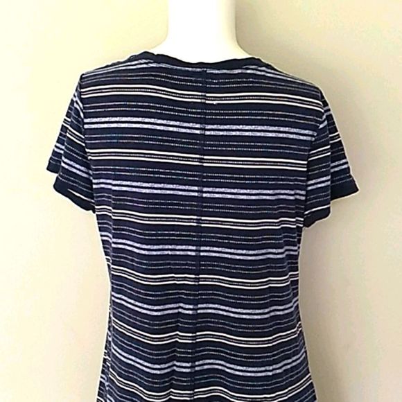 Lucky Brand Blue Stripe T Shirt Trapeze Dress - Picture 6 of 9